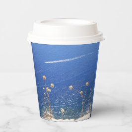 Vasos De Papel Mar Azul griego