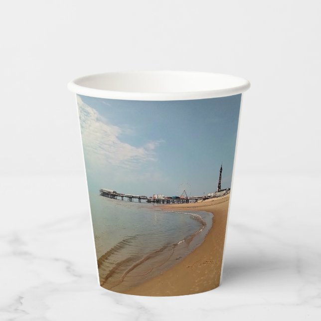 Vasos De Papel Mar de Blackpool (Anverso)
