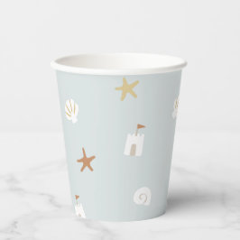 Vasos De Papel Maravilla Cute Beach Sandcastle Starfish