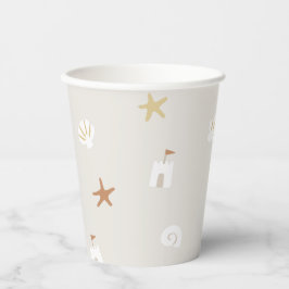 Vasos De Papel Maravilla Cute Beach Sandcastle Starfish
