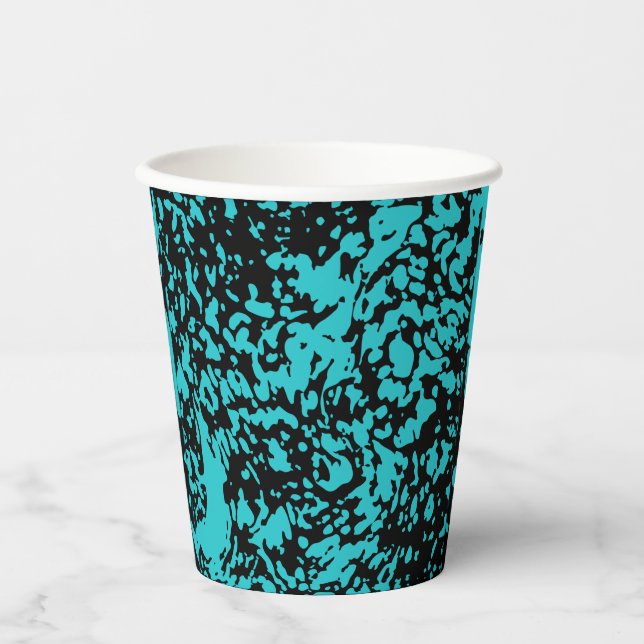 Vasos De Papel Marble granito textura azul (Anverso)