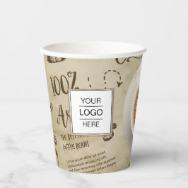 Vasos De Papel Marca de logotipo de personalizado Café Ver tazas 