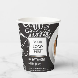 Vasos De Papel Marca de logotipo preparado para personalizado Caf