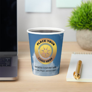 Vasos De Papel  Marca de promoción de logotipos para empresas co
