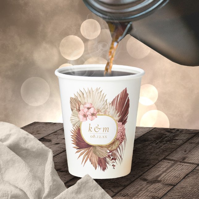 Vasos De Papel Marco floral Boho Oasis Boda ID959 (Subido por el creador)