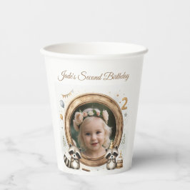 Vasos De Papel Marco fotográfico de mapache para las fiestas de c