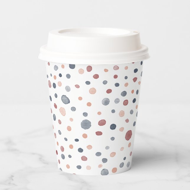 Vasos De Papel Marcus Confetti Watercolor Dots Paper Cup (Anverso)