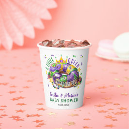 Vasos De Papel Mardi Gras A little Queen in on the way