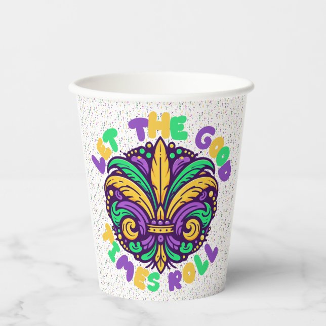 Vasos De Papel Mardi Gras Que pasen los buenos tiempos (Anverso)
