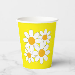 Vasos De Papel Margarita brillante y audaz