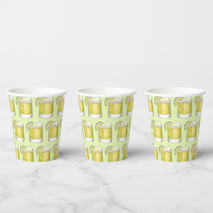 Vasos De Papel Margarita Summer Cocktail Mezcla bebida Lime Green