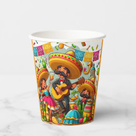 Vasos De Papel Mariachi Fiesta