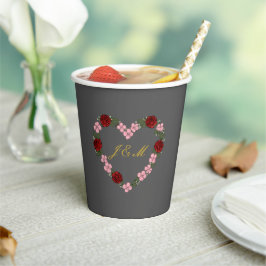 Vasos De Papel mariage gris