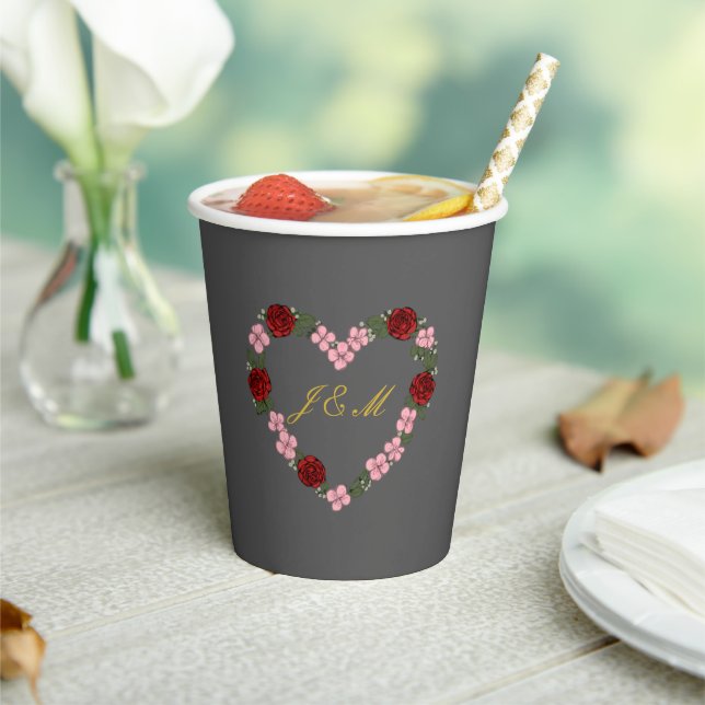 Vasos De Papel mariage gris (in situ)