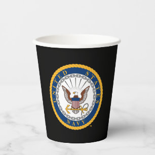 Vasos De Papel Marina de Estados Unidos Emblema naval