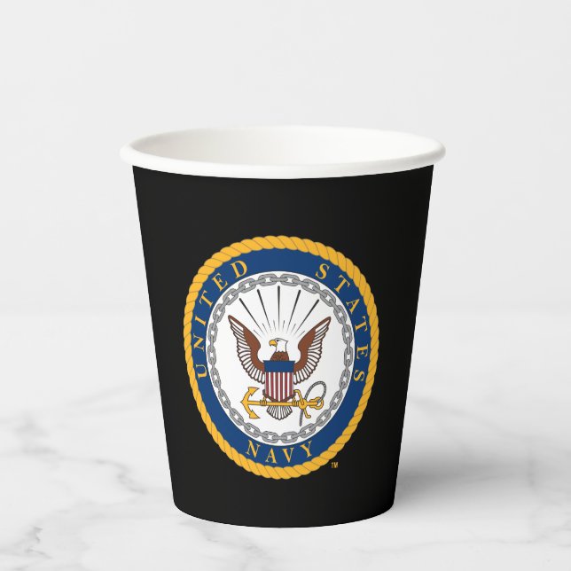 Vasos De Papel Marina de Estados Unidos | Emblema naval (Anverso)