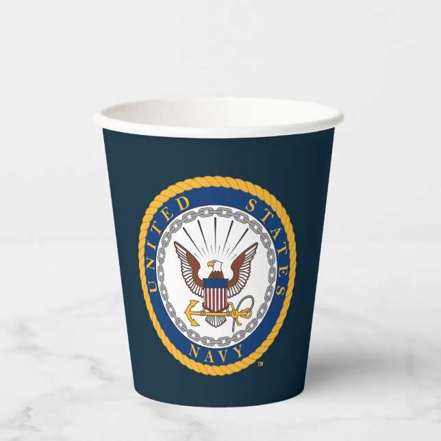 Vasos De Papel Marina de Estados Unidos | Emblema naval (Anverso)