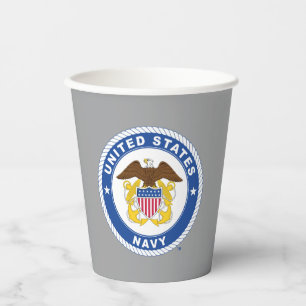 Vasos De Papel Marina de Estados Unidos Oficial Escudo