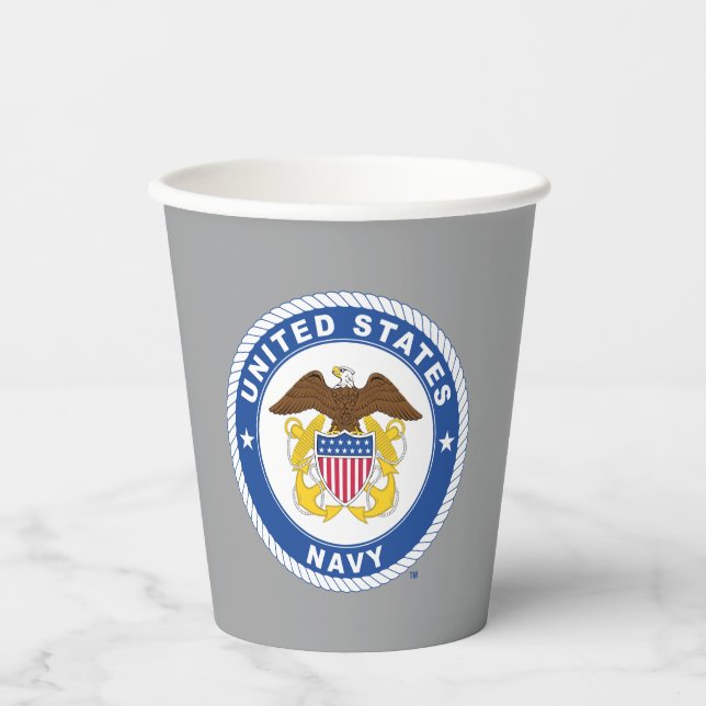 Vasos De Papel Marina de Estados Unidos | Oficial Escudo (Anverso)