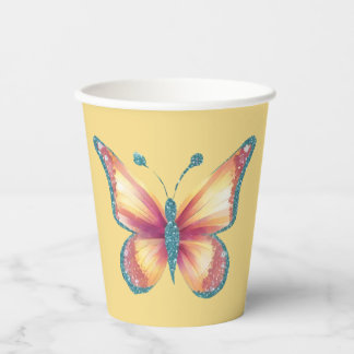 Vasos De Papel Mariposa alegre