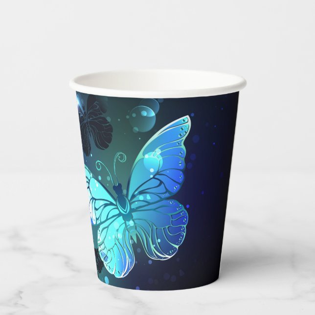 Vasos De Papel Mariposa nocturna fluida (Reverso )