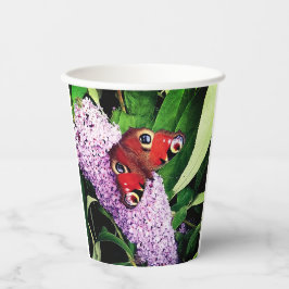 Vasos De Papel Mariposa roja