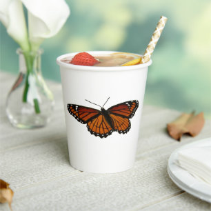Vasos De Papel Mariposa Viceroy Hermosa Fotografía de la Naturale