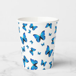 Vasos De Papel Mariposas azules