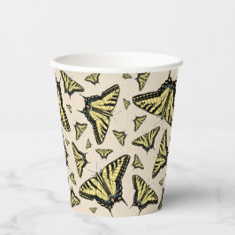 Vasos De Papel Mariposas de cereal de cola de cereal amarillo del