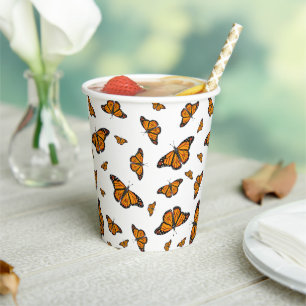 Vasos De Papel Mariposas monarcas