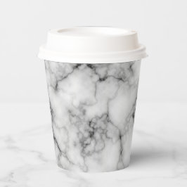 Vasos De Papel Mármol blanco