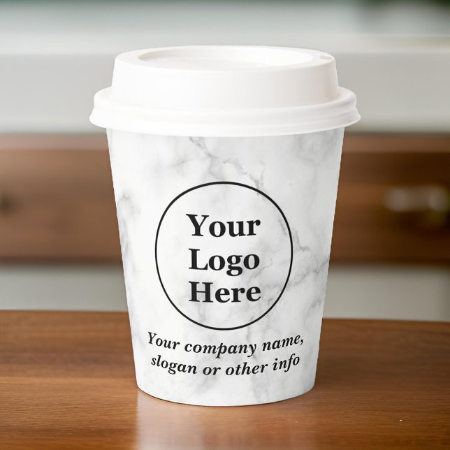 Vasos De Papel Mármol blanco (Subido por el creador)