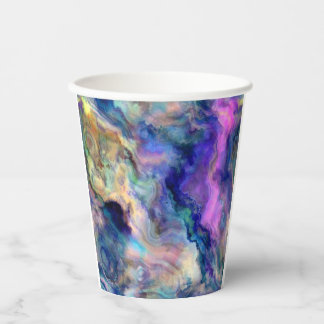 Vasos De Papel Mármol colorido