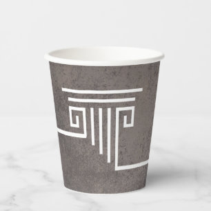 Vasos De Papel Marrón de columna elegante