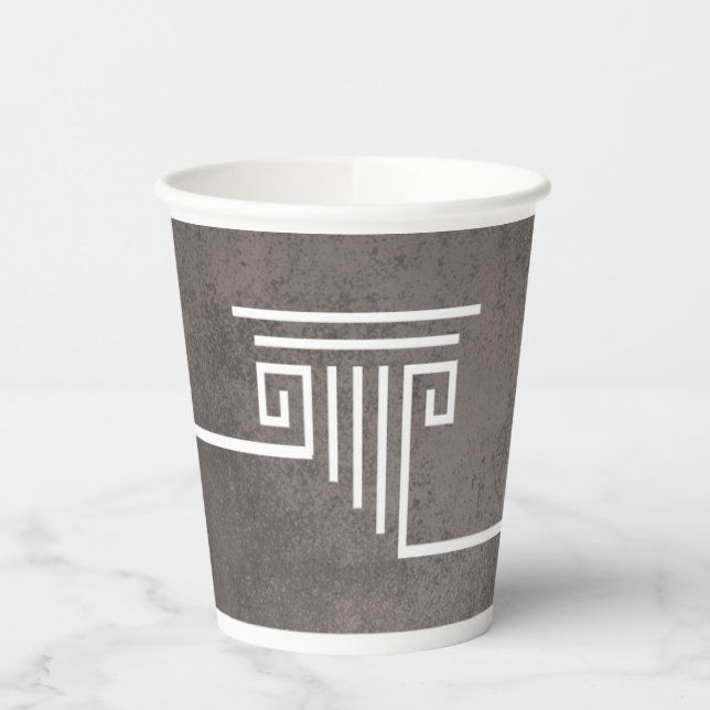 Vasos De Papel Marrón de columnas (Izquierda)