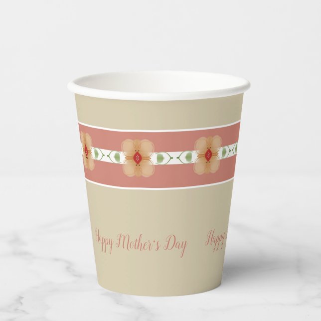 Vasos De Papel Marrón y naranja (Anverso)