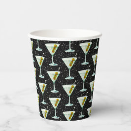 Vasos De Papel Martini Cocktail Pattern
