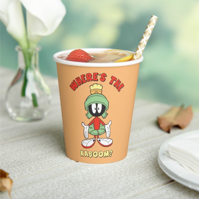 Vasos De Papel MARVIN THE MARTIAN™ ¿Dónde está el Kaboom? (in situ)