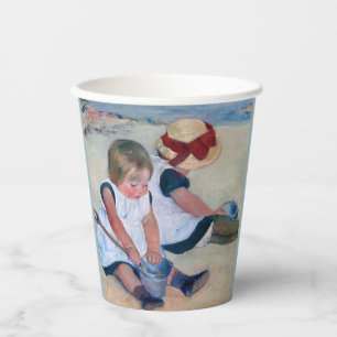 Vasos De Papel Mary Cassatt Niños jugando en la playa 1884