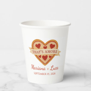 Vasos De Papel Más Boda de Moda italiana de Heart Pizza