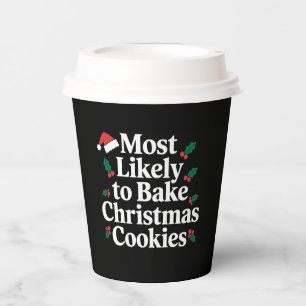 Vasos De Papel Más Probable De Hornear Galletas De Navidad Famili