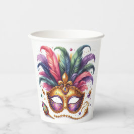 Vasos De Papel Mascarada de Mardi Gras