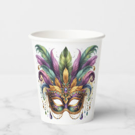 Vasos De Papel Mascarada de Mardi Gras