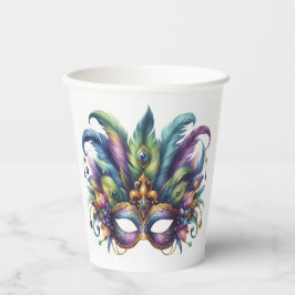 Vasos De Papel Mascarada de Mardi Gras