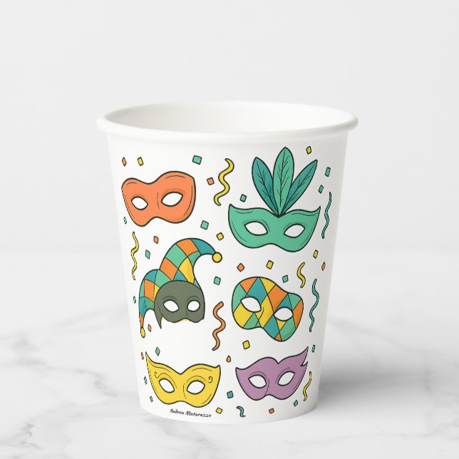 Vasos De Papel Máscaras Voladoras (Anverso)