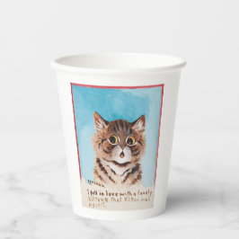 Vasos De Papel Me enamoré de un gatito encantador (yo mismo)