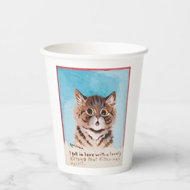 Vasos De Papel Me enamoré de un gatito encantador (yo mismo) (Anverso)