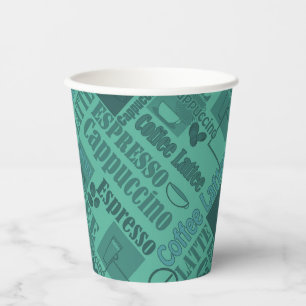 Vasos De Papel Me encantan las tazas de papel de la bolsa de café