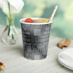 Vasos De Papel Me encantan las tazas de papel de la bolsa de café