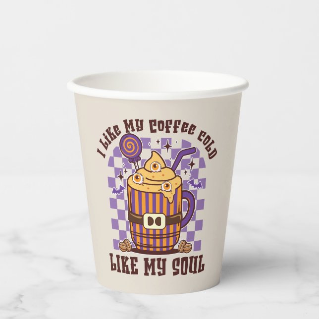 Vasos De Papel Me Gusta Mi Café Frío (Anverso)